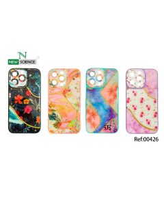 iPhone 14 Pro Carcasa estampada de flores (mix)