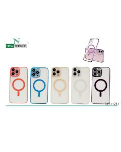 Funda Carga Ina. Transparente Metalizado iPhone 13 Pro  (Mix)