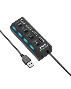 Adaptador HU-04 HUB 4EN1 USB a USB 2.0 (Con interruptor) 