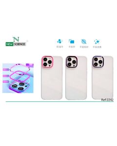 Carcasa Transparente Rígido Metalizado iPhone 11 Pro Max (Mix)