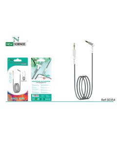 (Negro) Cable de Audio Estereo de 3.5mm Modelo: D6