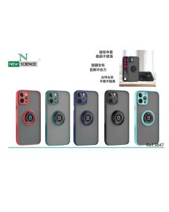Carcasa Mate con Anillo Samsung A03 (Negro)