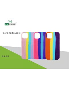 Carcasa Goma Arcoiris Trenzada iPhone XS (Mix)