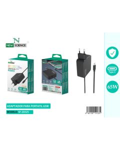 Adaptador para Ordenador Portatil-Type C 1.8M 65W SF-20325
