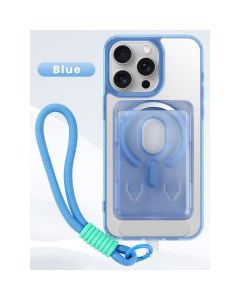 iPhone 13 Funda magnética 3 en 1 con tarjetero y cuerda
