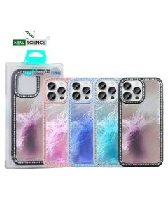 iPhone 15 Funda Brillante con Borde de Diamantes