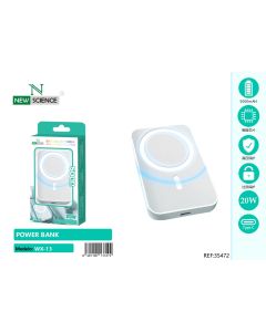 PowerBank 5000 Mah 20W WX-13 Carga inalambrica (Blanco)