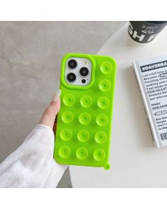iPhone 15 Funda de silicona colorida con ventosas