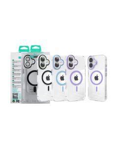 iPhone 16 Pro Funda Transparente MagSafe con Marco de Cámara Electro