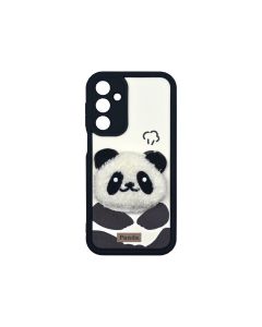 Samsung S25 Plus Funda panda de felpa con textura suave al tacto
