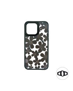 iPhone 14 Pro Max Funda floral mate transparente