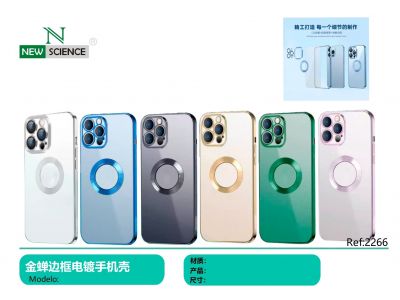 Carcasa Transparente con Borde Metalizado iPhone 15 Pro