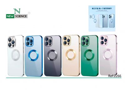 Carcasa Transparente con Borde Metalizado iPhone 12 