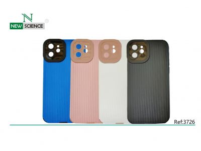 Carcasa Silicona Rayas iPhone 12 6.1" (Mix)
