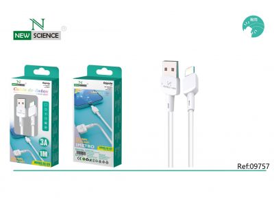 Cable USB iPhone SE-09 Blanco 