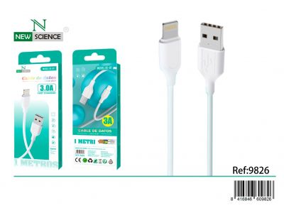 Cable iPhone 3.0A 1M SE-01