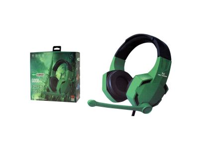 Verde  -Casco con Cable G008 Pro
