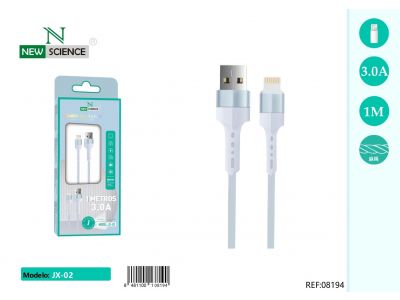 (Azul) Cable Iphone 3A JX-02