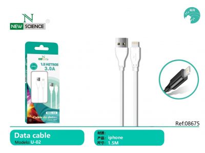 Cable iPhone 3.0A 1.5Metros U-02