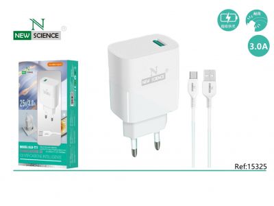 (Blanco) Cargador Type-C 3.0A 25W SLD-T71
