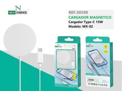 Cargador Magnetico con Type-C 15W Modelo: WX-02