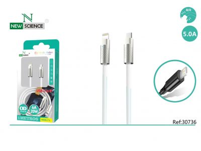 Cable PD for iPhone 6.0A 20W 1Metros Modelo: T-6